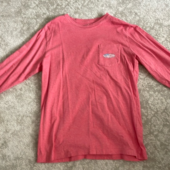Vineyard, vines, heather red long sleeve tee size large 16 - Picture 1 of 4